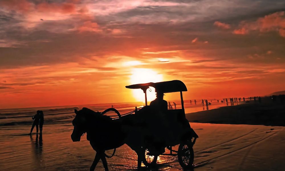 sunset di parangtritis jogja